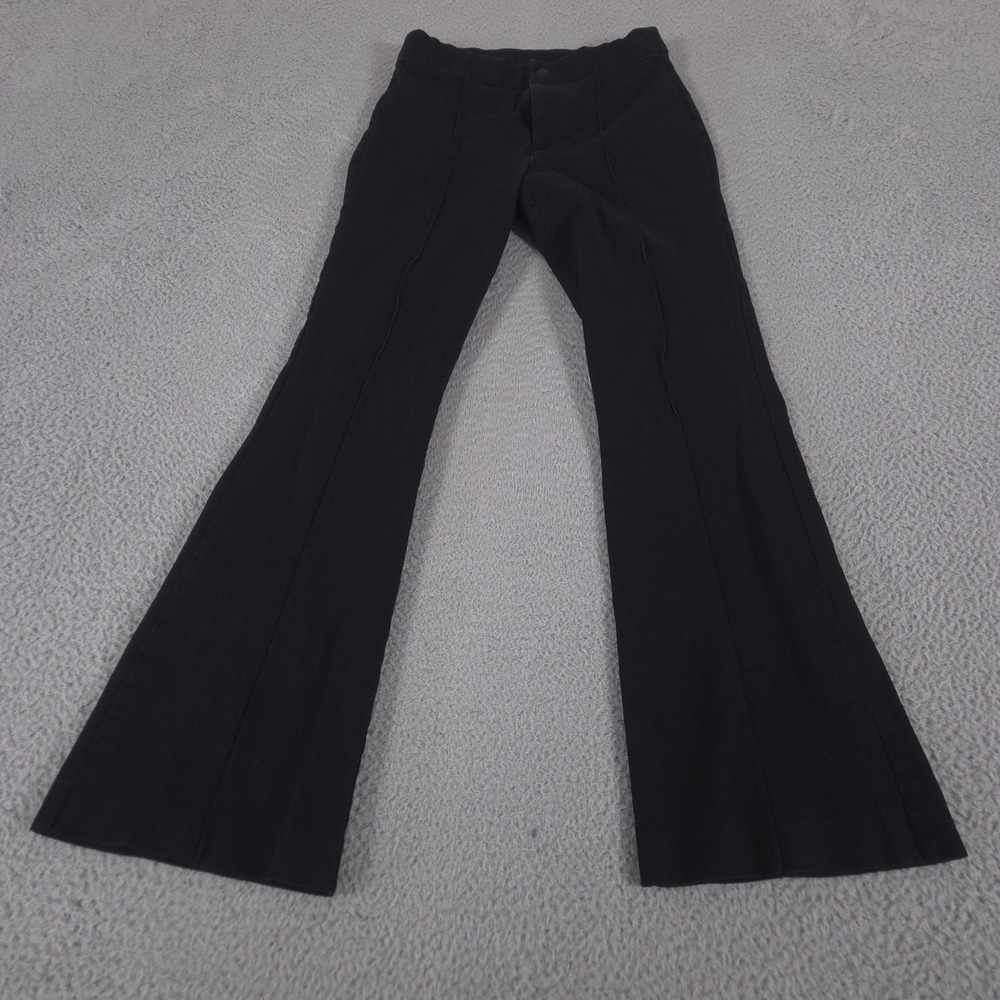 Gap Pants Women 6‎ Black High Rise BiStretch Flare Cotton Blend Seam Detail Bell